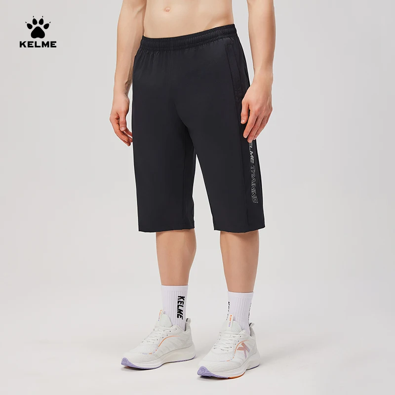 Kelme Men's Cropped Trousers Woven Quick-drying Shorts Daily Training Sports Loose Mid-length Trousers Outdoor Basketball Trouse