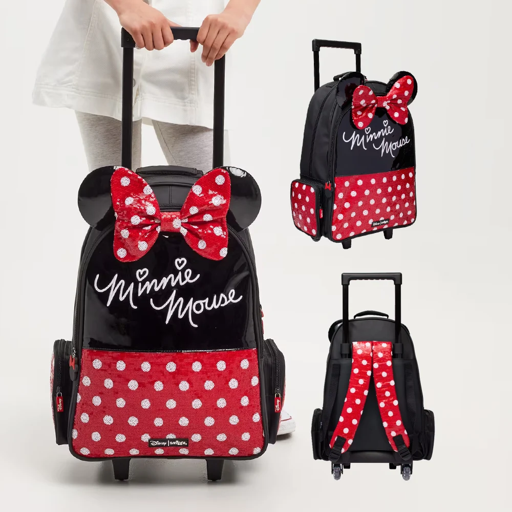 Disney Children's Wheel backpack Cartoon Rrolley Backpack Drawstring Backpack Stationery Schoolbag Girl or boy Birthday Gift