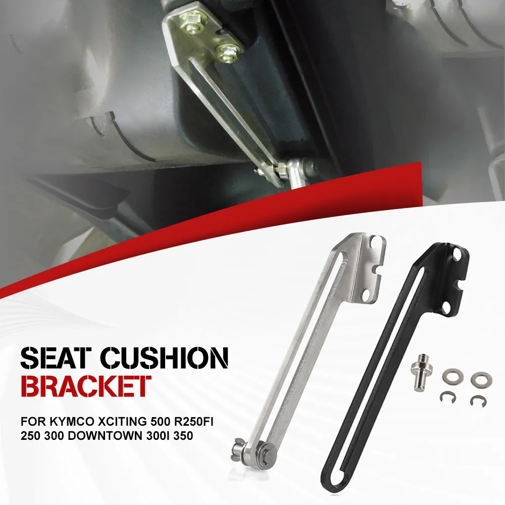 

Steel Motorcycle Seat Cushion Stopper Tracks Open Angle Increases Bracket For KYMCO XCITING 500 R250Fi 250 300 Downtown 300i 350