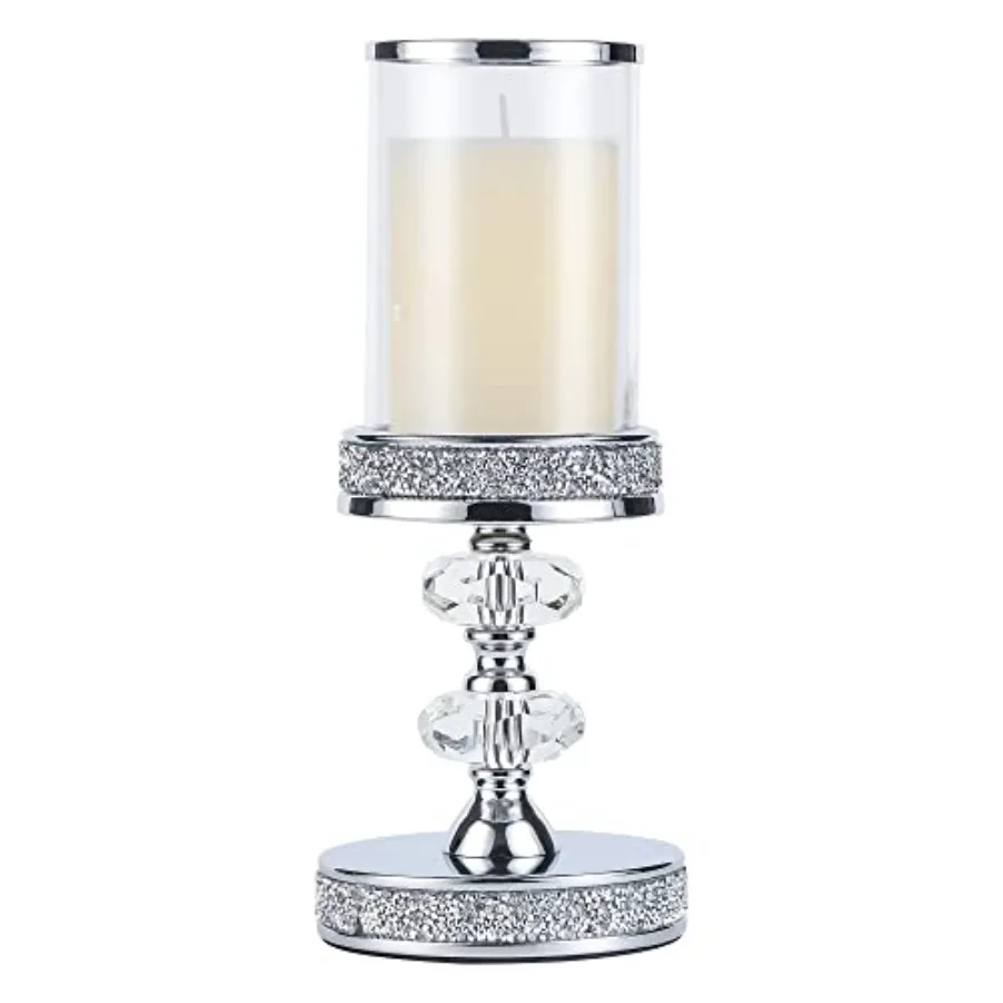 Pillar Candle Holders, Candle Holders for Pillar Candle, Crystal Candlesticks Holder for Home Decor, Wedding, Events, Coffee Di