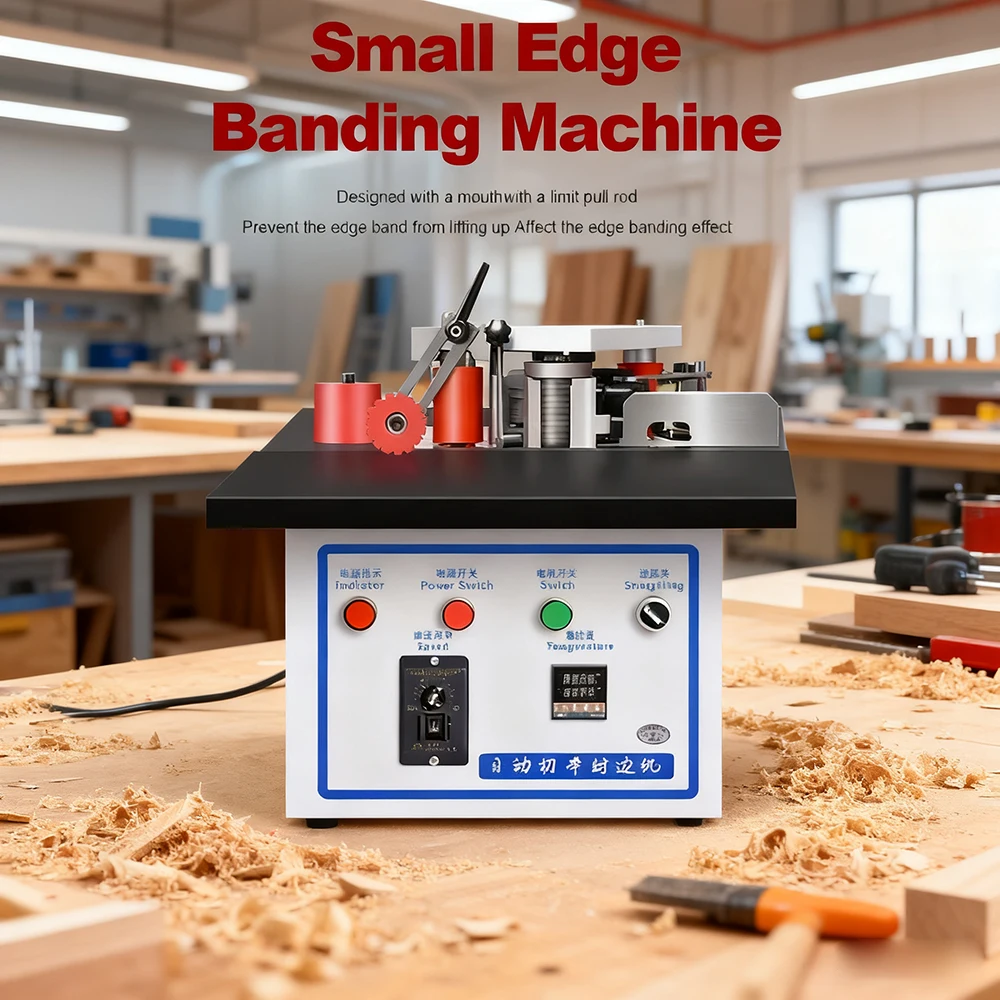 

Автоматический кромкооблицовочный станок для мелких деталей - деревообрабатывающий кромкооблицовочный станок с ограничительной тягой для герметизации кромок мебельных панелей