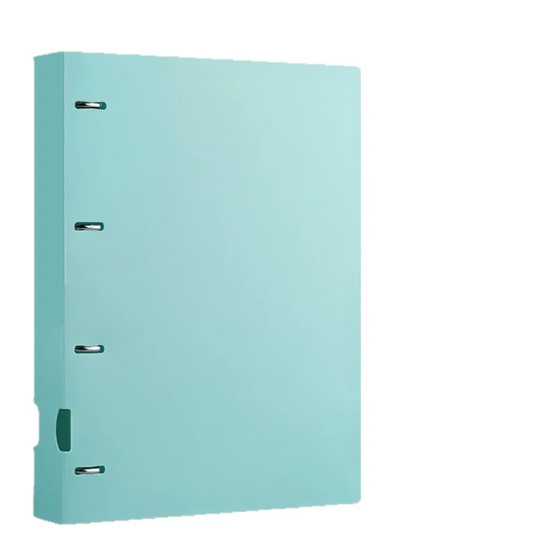 NEW Portable 4-Hole D-Type Folder A4 Plastic Storage Folder Loose-Leaf Storage Box File Bag Student File File Storage Box Thicke