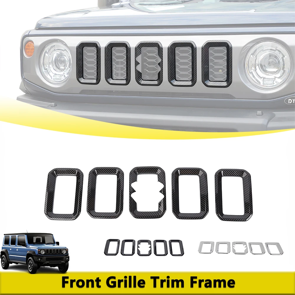 

Front Grille Trim Frame Decoration Cover for Suzuki Jimny XL GL 5-door 2023 2024 2025 2026 Car Styling Grill Inserts Accessories