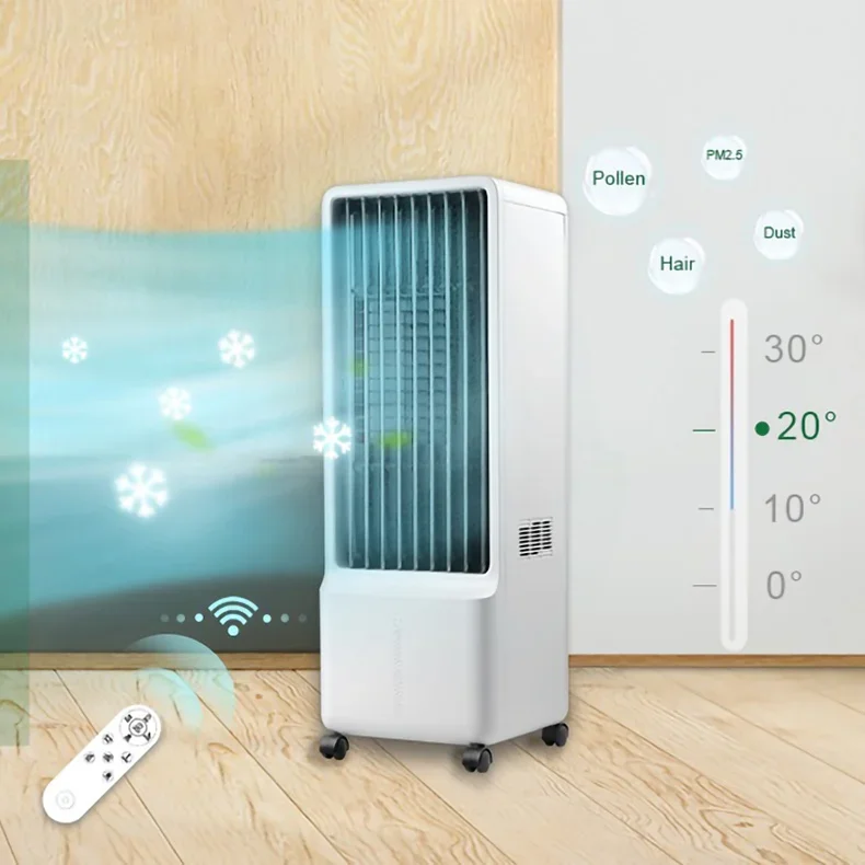 

Home Room Ac Conditioner Evaporative Cold Ice Cool Cooling Mist Bladeless Tower Cooler Air Electric Fan With Water Tank