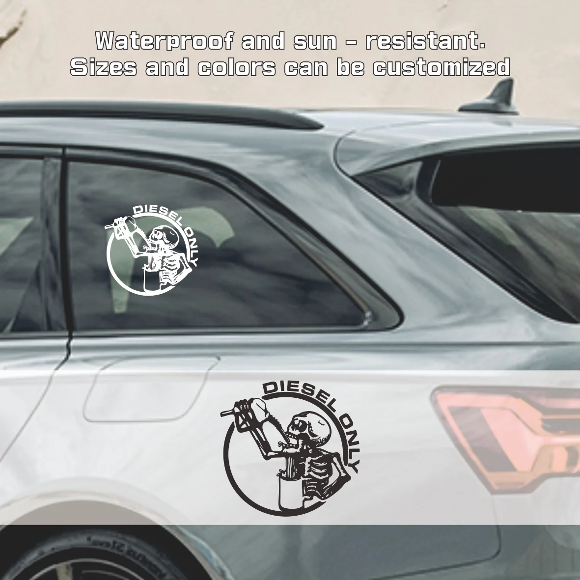

2 шт. наклейки с черепом только для дизеля — жирный внедорожный стиль для топливных баков 4x4 | Виниловые наклейки премиум-класса для улучшения вашей езды