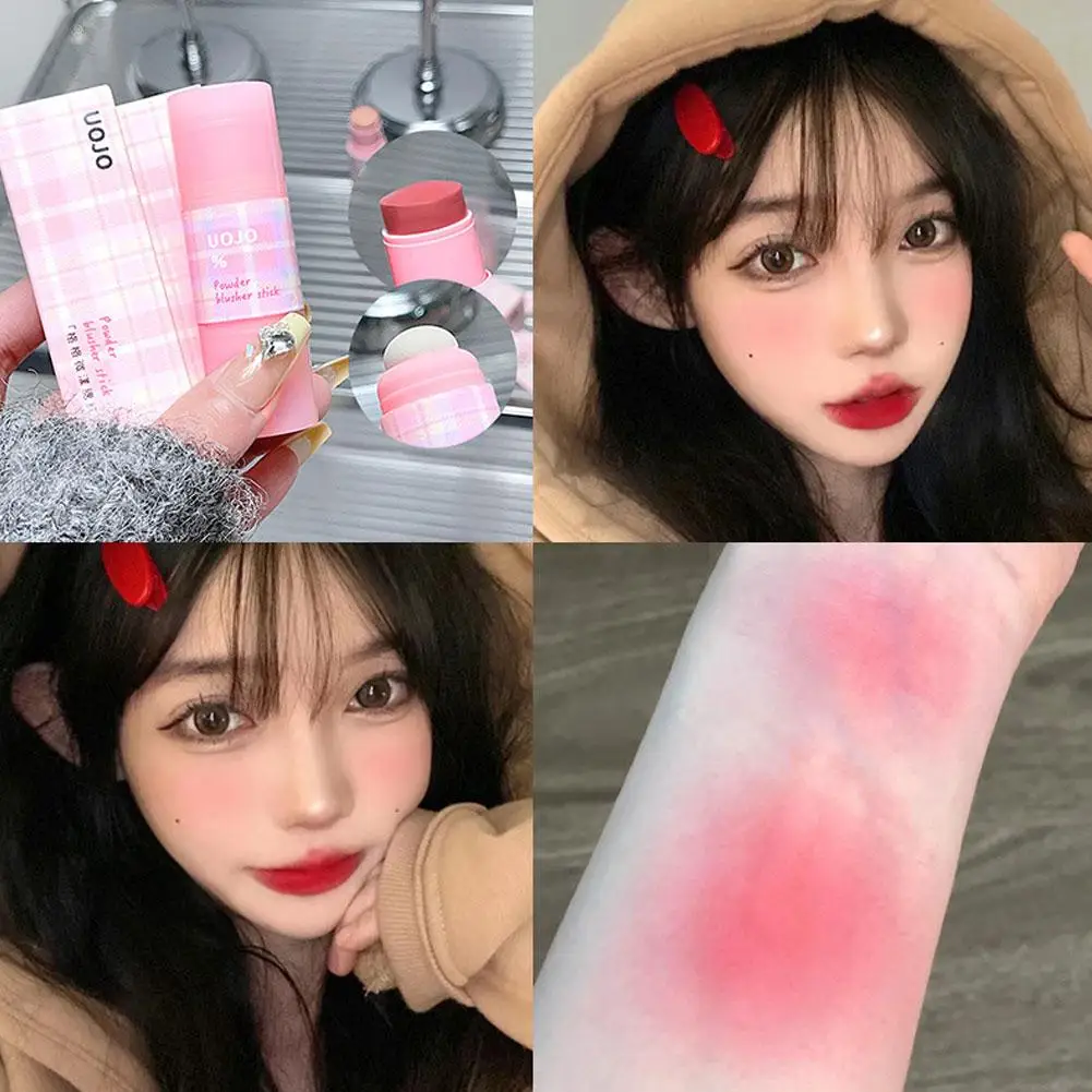 Monocromatico carino fard Stick Cream Smooth Cheek Tint Blush Women Rose Face Rubor Matte coreano Nude Natural Pink Makeup Rou E8m7