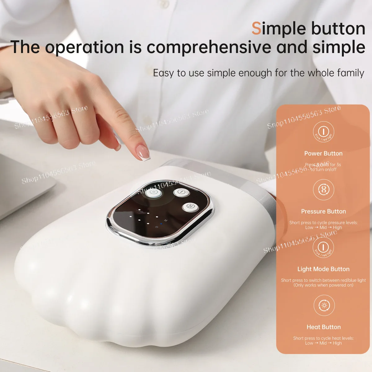 Smart Hand Beauty Instrument - Bestselling Home Massager with Hot Compress & Air Pressure for Finger Joint Relaxation