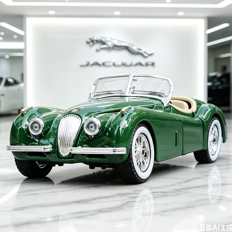Bburago 1:24 Jaguar XK120 Roadster, Coche de Aleación Fundida a Presión y Vehículos de Juguete, Modelo de Coche en Miniatura, Juguete de Coche a Escala para Niños