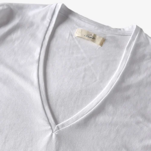 Imagen 2 del producto Zecmos-Camiseta con cuello en V profundo para hombre, camisetas lisas con cuello en V para hombre, camisetas de compresión a la moda 2017, regalos para el Día del Padre