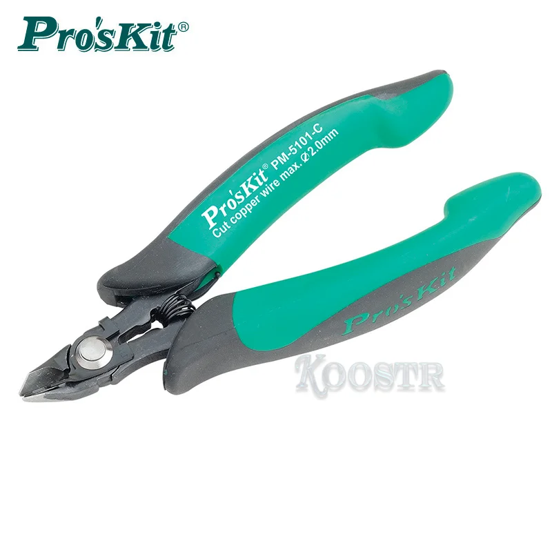 Proskit PM-5101-C Mini two-color Ruyi cast steel diagonal pliers for cutting components or trimming leads TPR non-slip handle