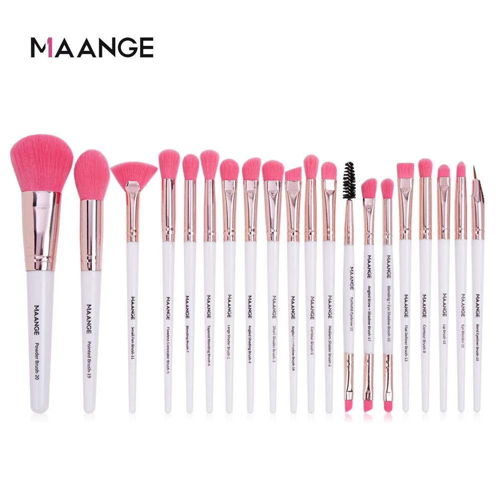 MAANGE 5-20pcs Professional Makeup Brushes Set Natural Hair Foundation Powder Eyeshadow Blush Make Up Brush Beauty Instruments