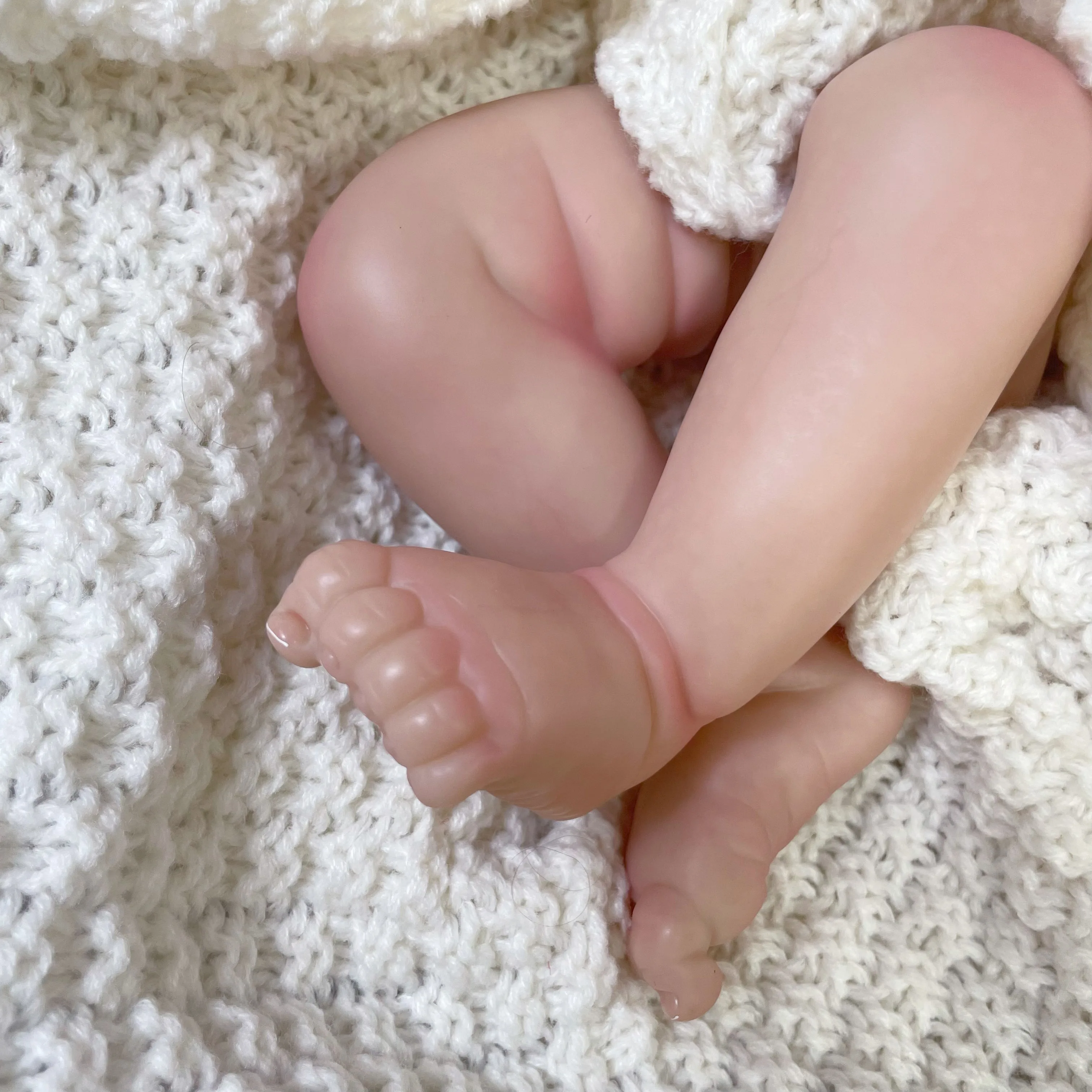 Elijah Reborn Doll Kit 18inch Unassembled Lifelike Multiple Layers Painting Doll Parts Visible Veins Hand Rooted Curly Hair