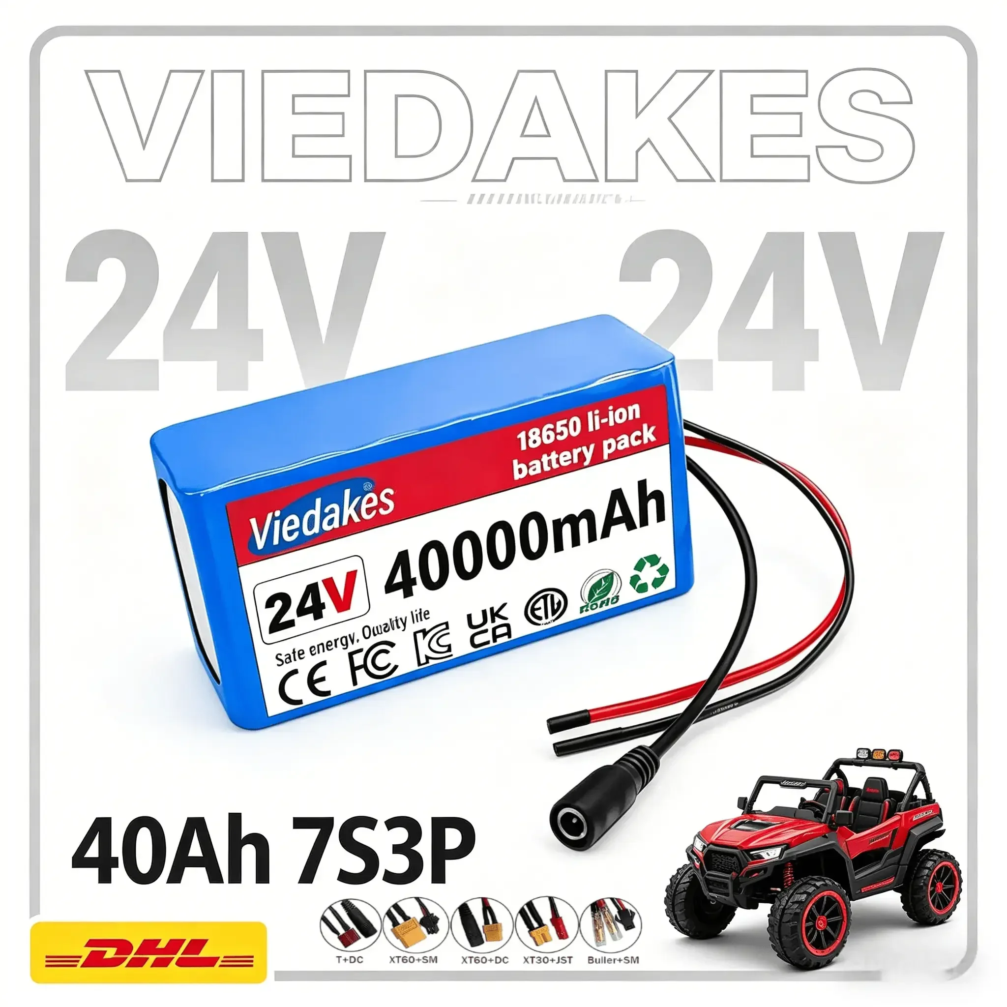 

80Ah 24V 7S3P 18650 Battery for Outdoor Camping Backup Power and 24V Electronic Devices