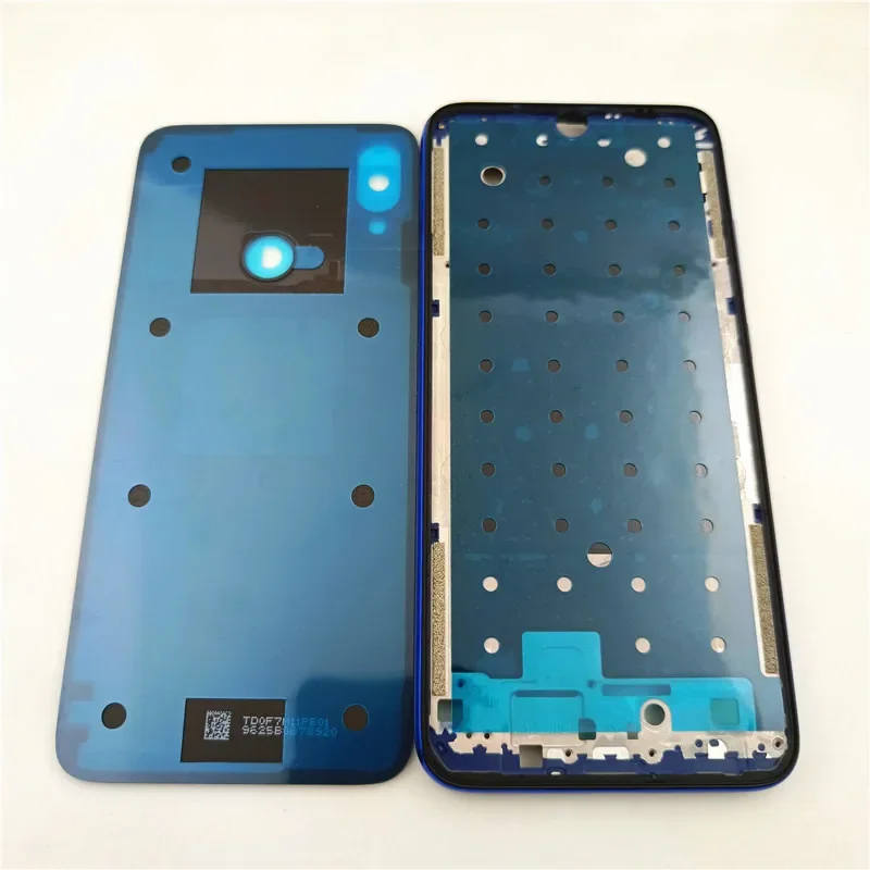 For Xiaomi Redmi Note 7 Front Frame Housing Bezel +Glass Back Cover Housing Door+ Sim Tray Chassis Replacement Parts