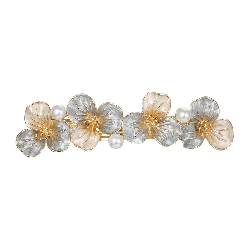 

Hxl Hairpin Headdress Back Head Head Flower Ornament Pearl Hairpin Clip