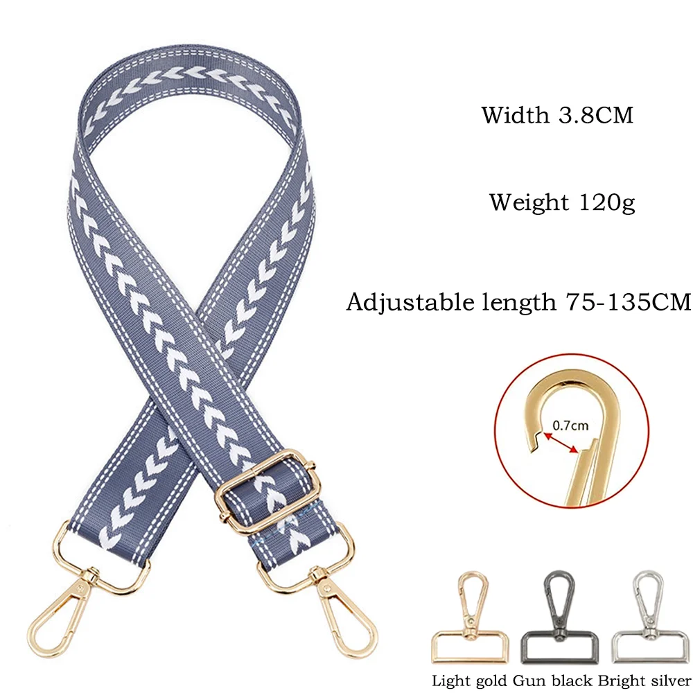 

3.8CM Colorful Bag Straps For Handbag Adjustable Single Shoulder Belt Strap For Shoulder Bag Bag Accessories Replacement Belt