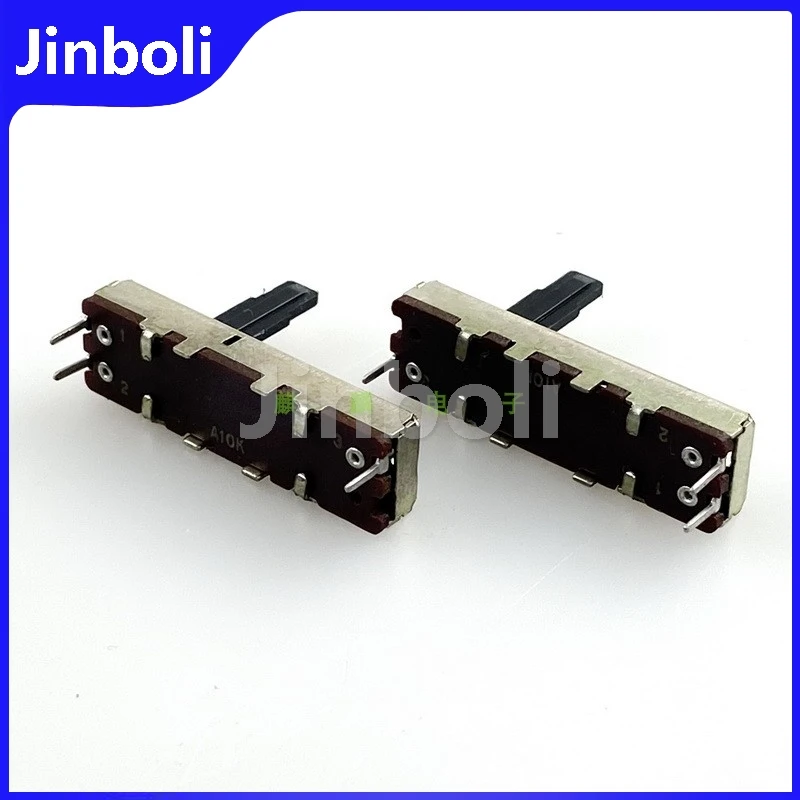 

2PCS 35mm 3Pins Single Straight Slide Potentiometer A10K Stroke 20mm Mixer Fader Handle Width 4mm