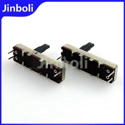 2PCS 35mm 3Pins Single Straight Slide Potentiometer A10K Stroke 20mm Mixer Fader Handle Width 4mm