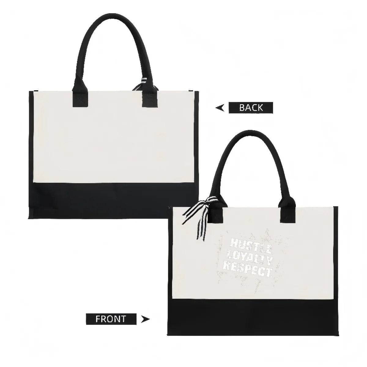 HUSTLE LOYALTY RESPEGT 2026 وصول جديد موضة عملية واسعة قابلة لإعادة الاستخدام حمل حقيبة نمط طباعة 2 لهجة الثقيلة كتف كبير #2