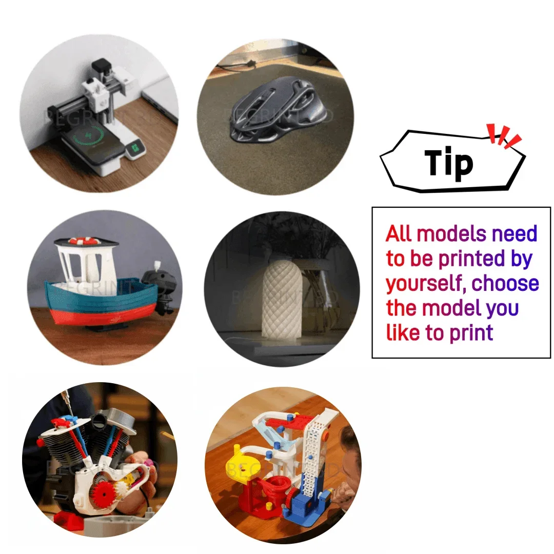Original Bambu Lab 3D Printer Triple-axis Tourbillon Model Components Kit DIY Toy creative model gifts Kit 3D Printer Parts