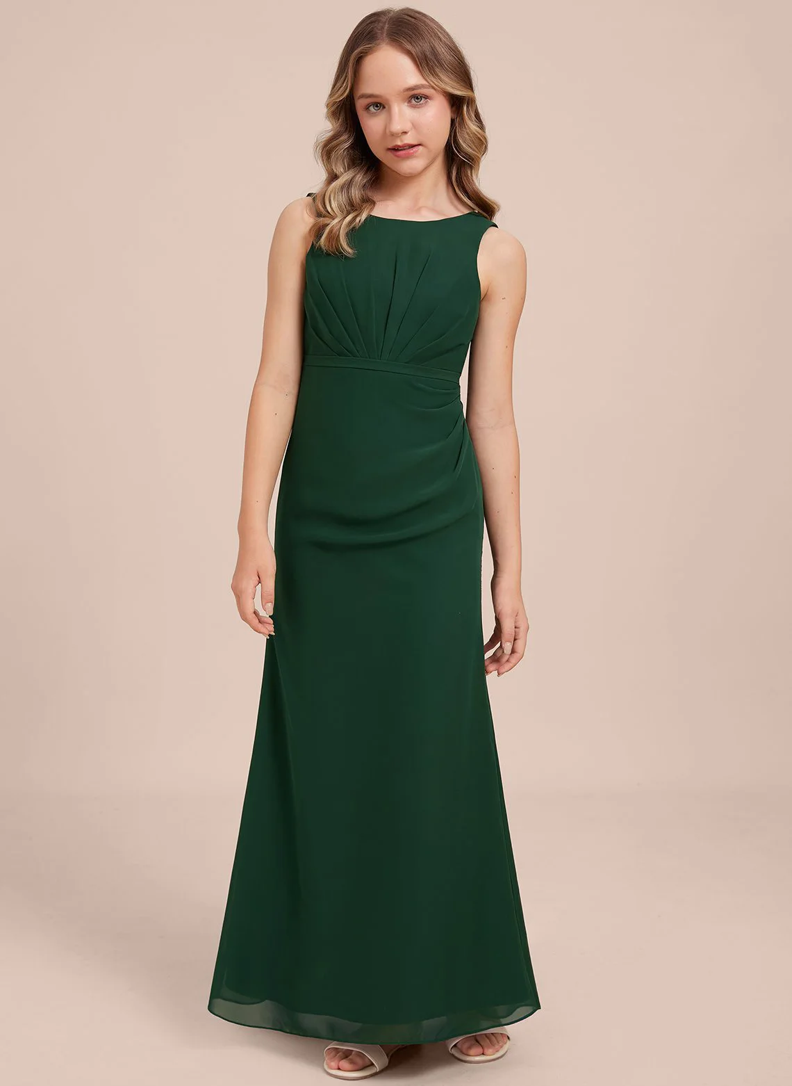 

Girls Back V Neck Chiffon Wedding Dress Junior Bridesmaid Dress First Communion Dress Christmas Dress Evening Dress /Custom