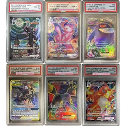 Diy Self Made PTCG Mew Gengar Umbreon Charizard Rayquaza Collection Card Copy Version Rating Card Anime Game Card Gift Toys