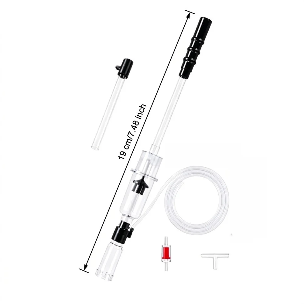 for Aquarium For Gravel Cleaner with For Pneumatic Suction Transparent Sewage Tank 1340 mm Hose Length 19 cm Rod