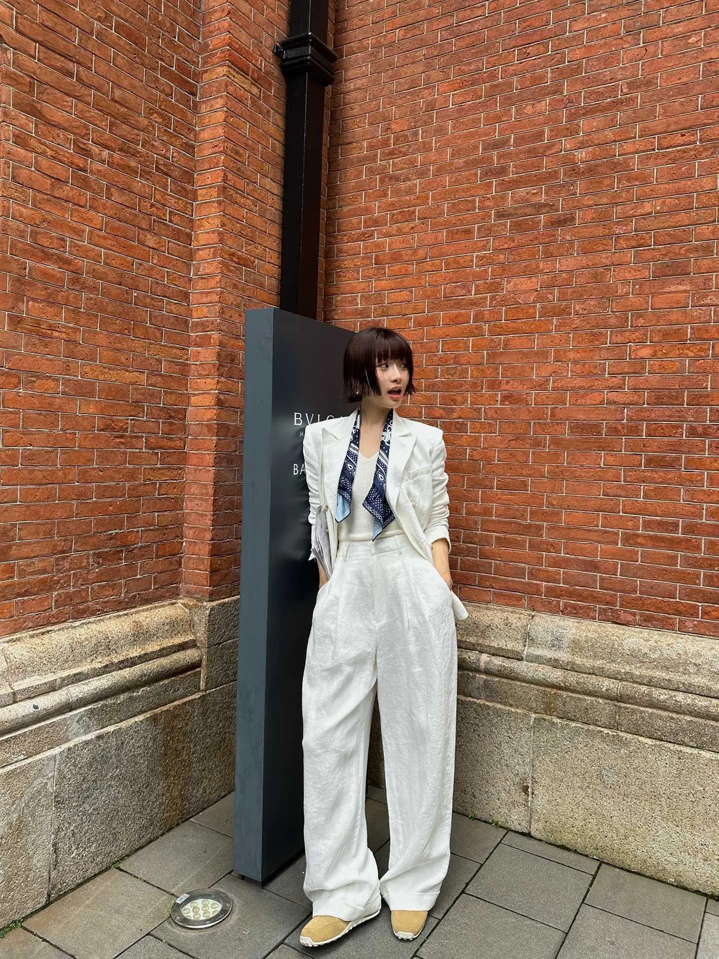 

Simple Sli Linen Suit Casual Pants Set for Art Students Monkey Studio Mel Faionable Four Seasons Women's Two-Piece Set