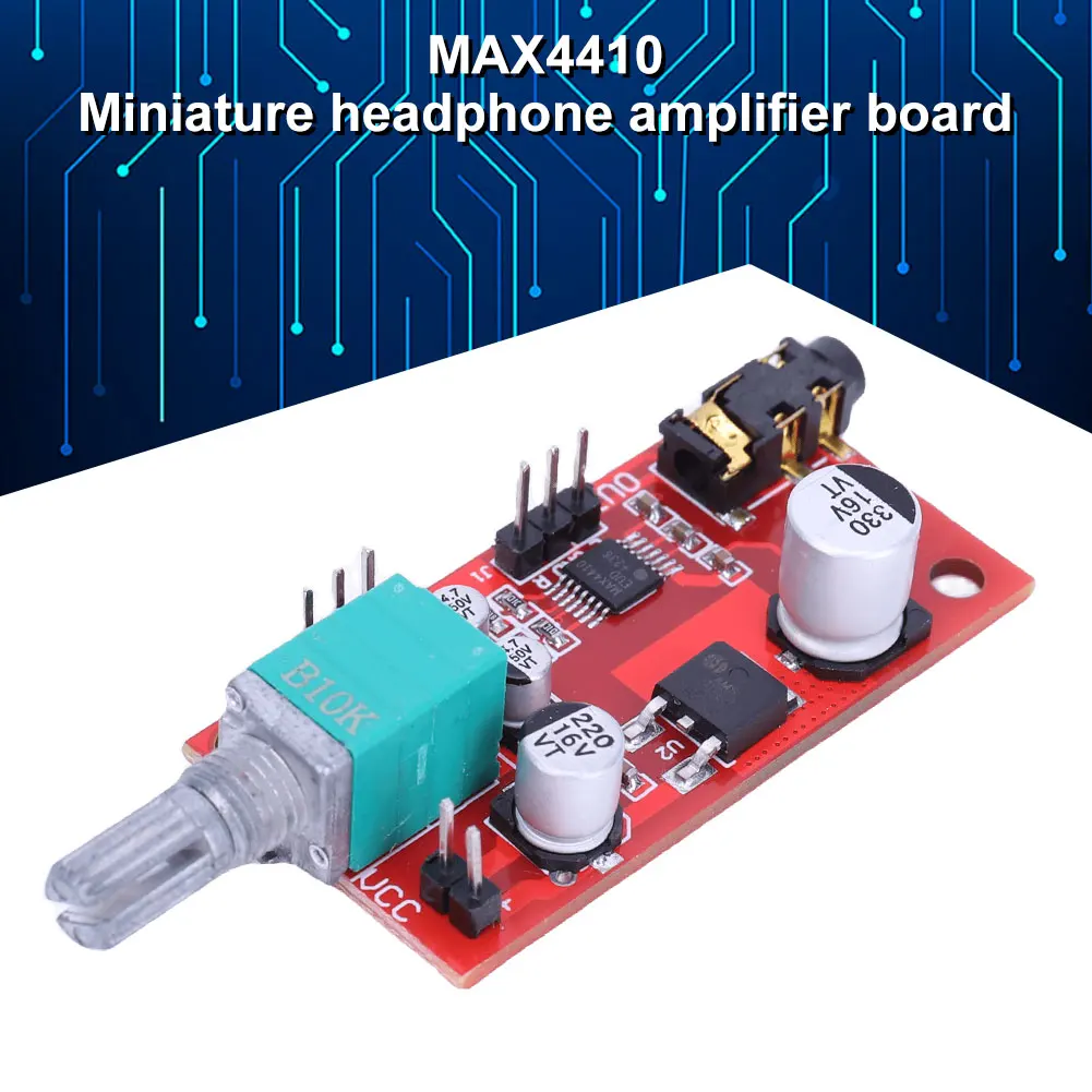 MAX4410 Headset Amplifier Low Power Headphone Amplifier Board DC 3-12V Miniature Earphone Amplifier Module Power Preamplifier