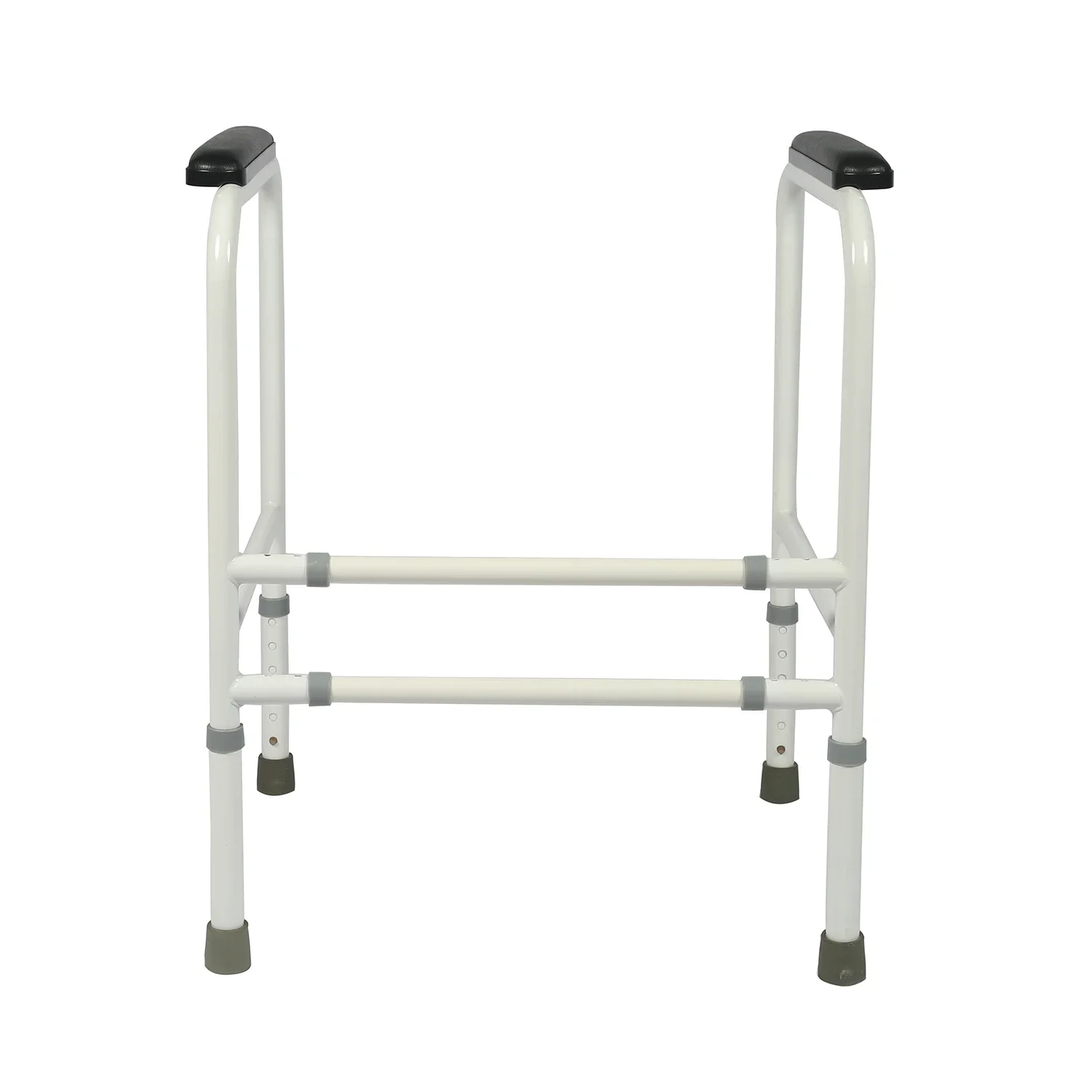 Toilet Safety Frame with Adjustable Width Bathroom Stand Alone Toilet Rails for Elderly Handicap and Disabled Easy Installation