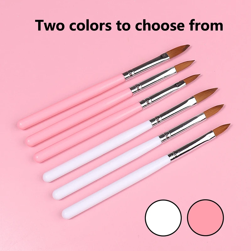 3 pçs/set pincéis da arte do prego profissional acrílico em pó pintura flor mancha caneta do prego diy ferramentas de manicure