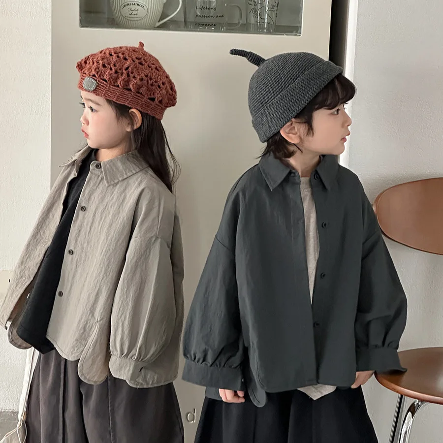 Shirt 2026 Spring and Summer New Childrens Clothing Korean Style Boys and Girls Fashion Sen Retro Clear Color Long-sleeved Shirt - view 6