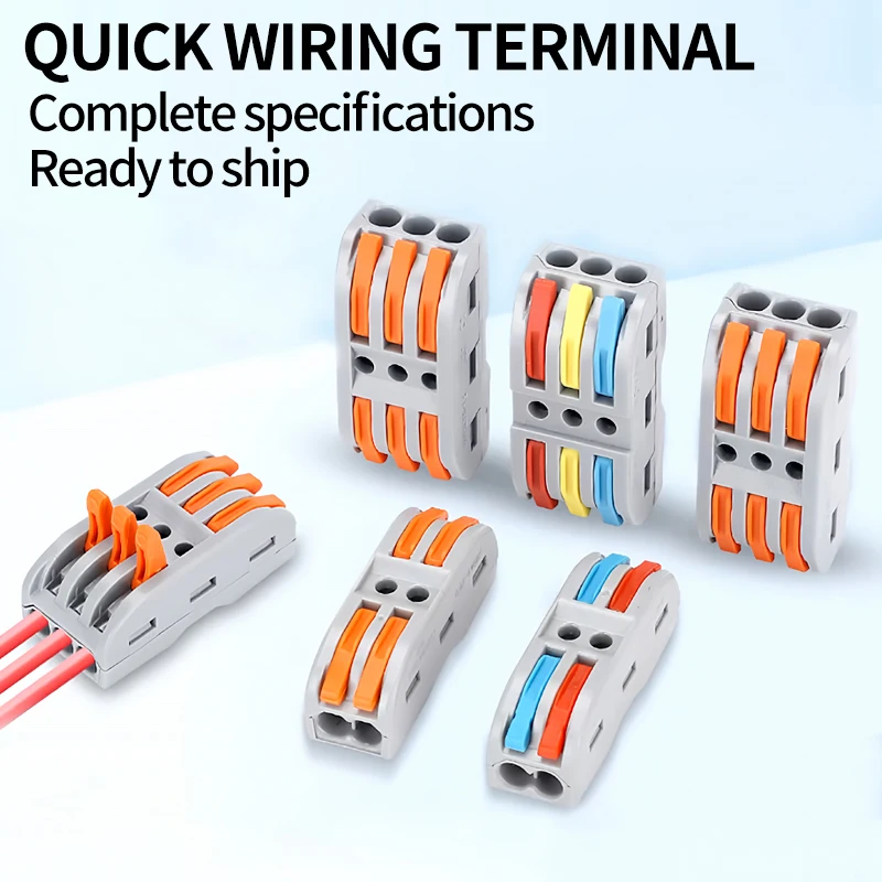 Mini Quick Wire Connector Home Cabling Universal Compact Plug-in Parallel Module Splitter for Easy Installation