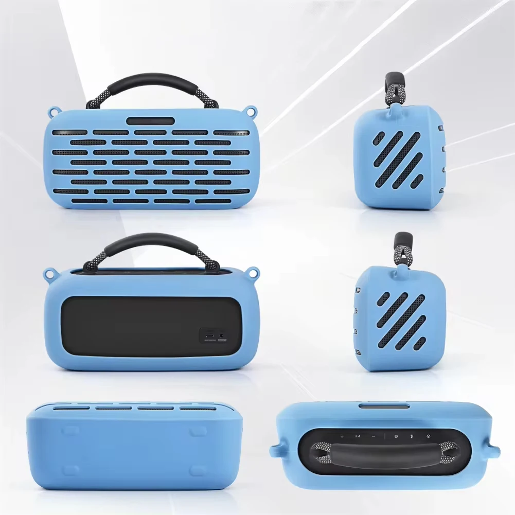 For Bose Max Silicone Cover Portable Speaker Case Anti-Scratch Flexible Carrying Bag Anti-Drop Shoulder Strap Parts