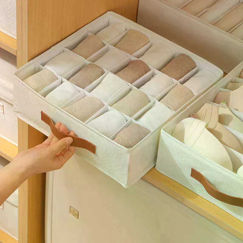 Versatile Single Piece Pant Storage Box for Cabinet and Drawer; Foldable Fabric Design for Wardrobe Arrangements