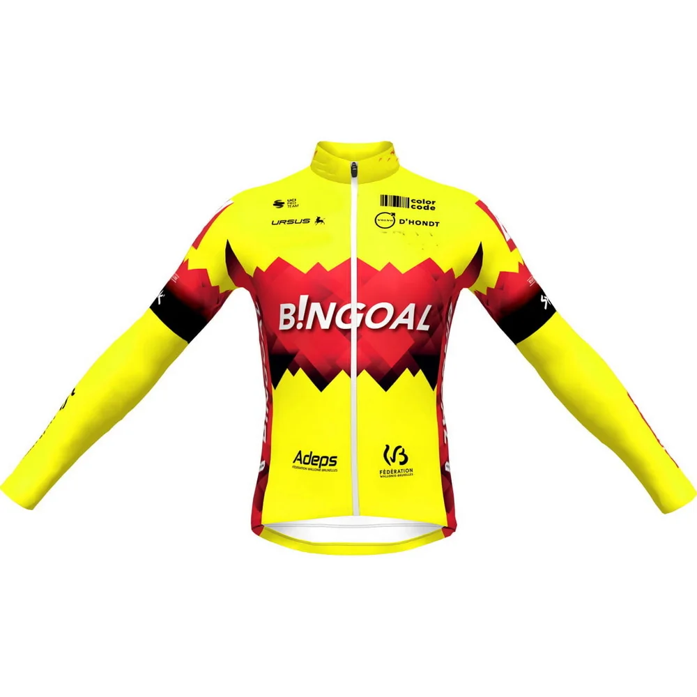 WINTER FLEECE THERMAL 2023 BINGOAL PAUWELS SAUCES WB Cycling Jersey Long Sleeve Bicycle Clothing With Bib PANTS Ropa Ciclismo