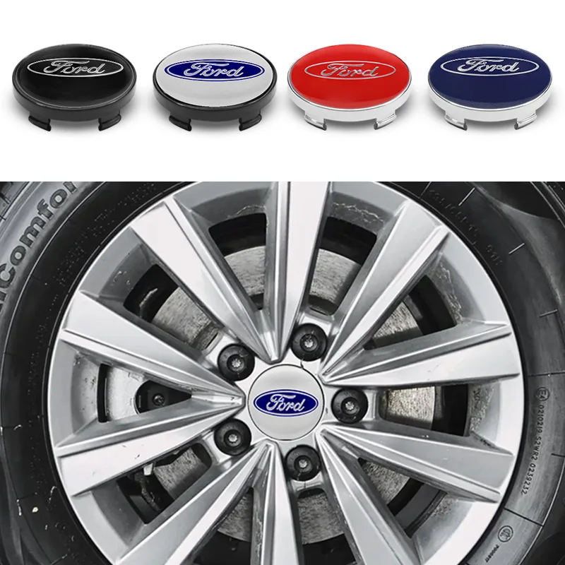 4 pièces 60mm style de voiture centre de roue capuchons de moyeu jante couverture Badge emblème pour Ford Focus MK2 MK3 Mondeo Escape Kuga Ranger Fusion S-MAX