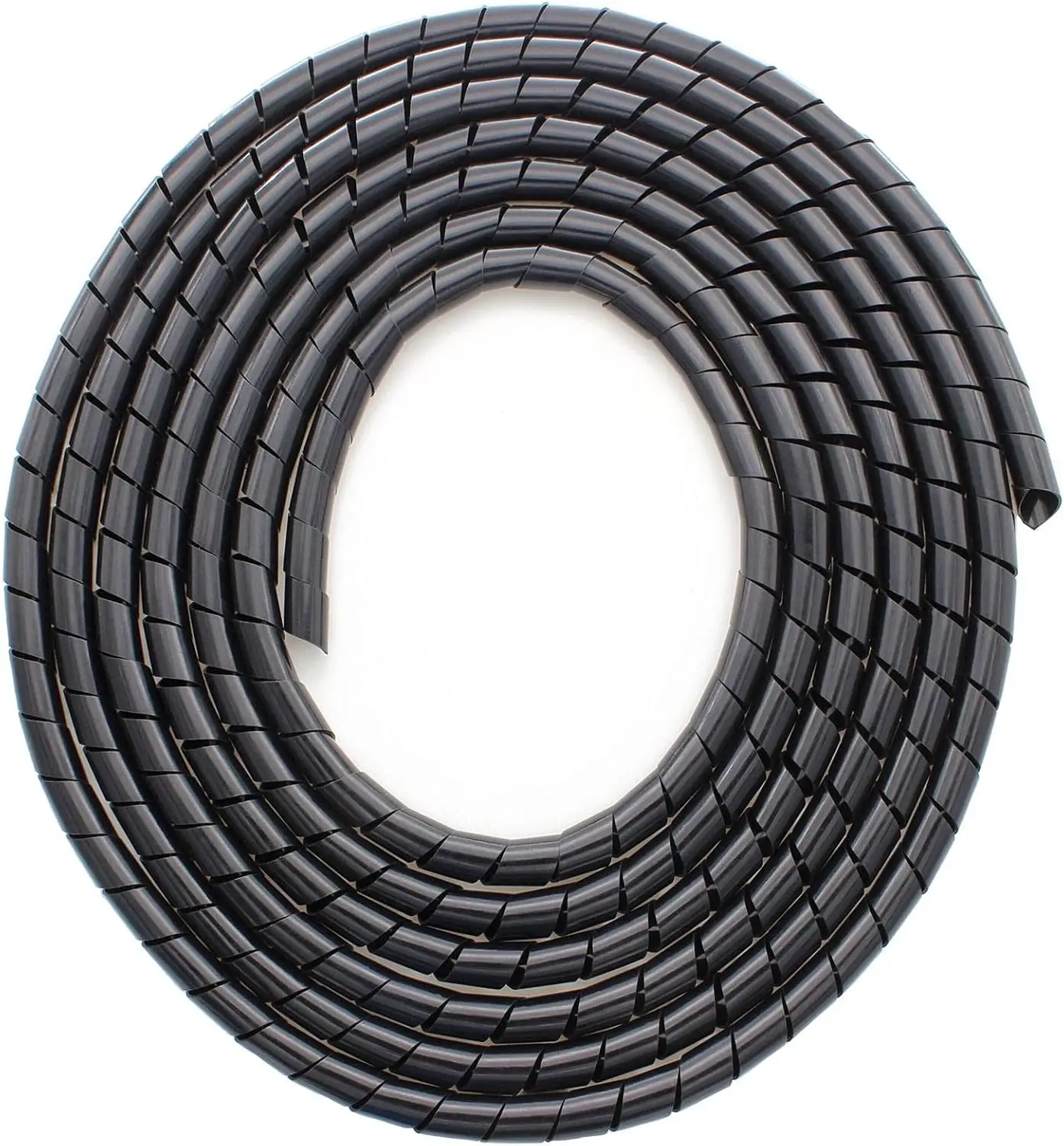 8mm inner size 2 Meters length Cable Wrap Spiral Wire Wrap Cord Covers Bundle Sleeve Hose for PC TV Computer Electrical Black