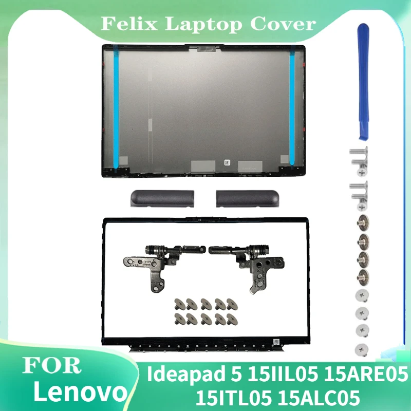 

New For Lenovo Ideapad 5 15IIL05 15ARE05 15ITL05 15ALC05 Laptop Rear Lid Top Case Cover LCD Back Cover Front Bezel Hinges