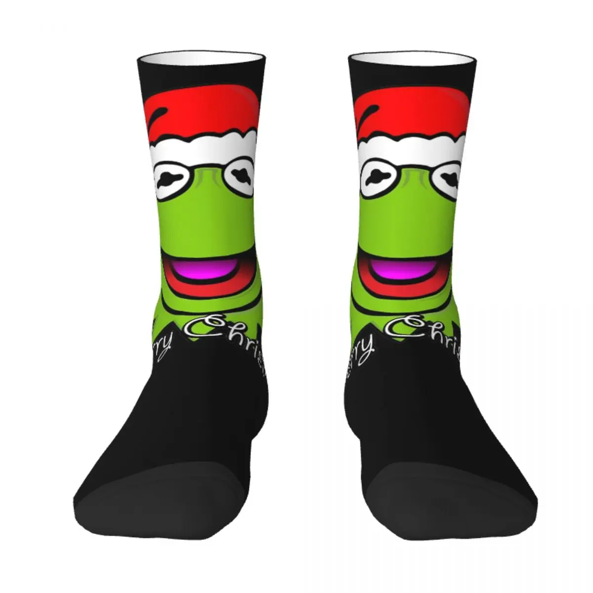 Muppets Kermit Frog Merry Christmas Funny Stockings Unisex Men Socks Funny Socks Autumn Skateboard Anti Sweat Graphic Socks Gift