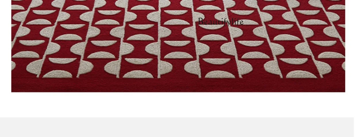 Marseille apartment, neoclassical wool retro carpet living room handmade coffee table blanket high-end bedroom bedside