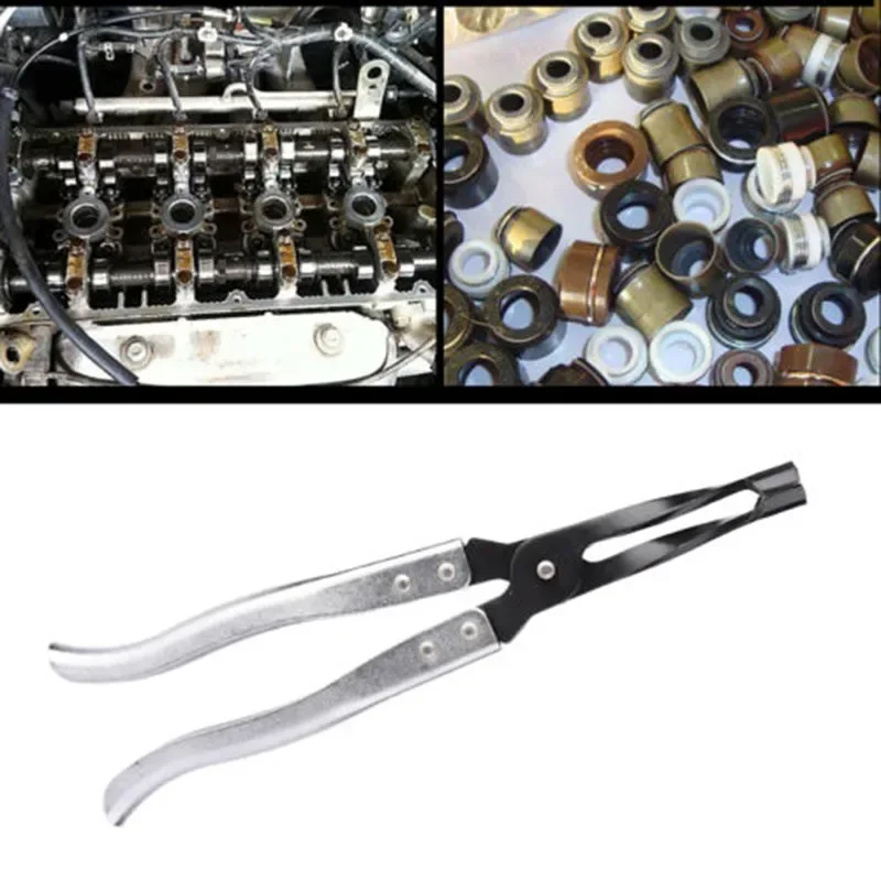 Auto Compressor Stem Remover Steel Black+Silver Car Oil Seal Plier Tool Cylinder Head Valve Installer High Quality