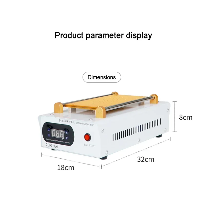 

New 220v New 948D New Mobile Phone Screen Separator Screen Disassembly Machine Vacuum Heating Plate Repair Pop Screen Repair The