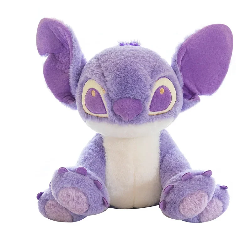 30cm/45cm Stitch Plush Anime Cartoon Kawaii Purple Stuffed Toy Doll Birthday Gift for Kids Girlfriends Sleeping Soft Toy