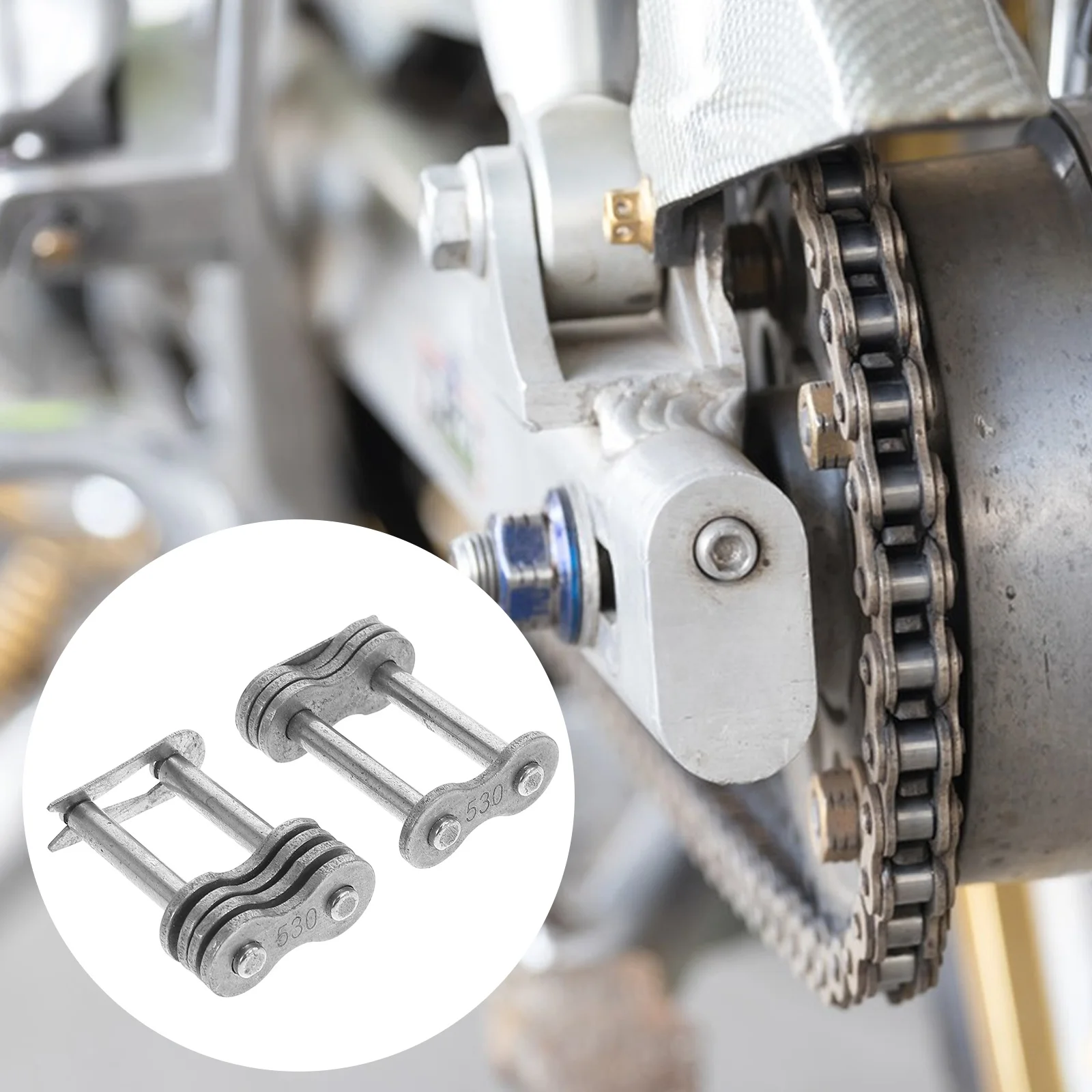 

10pcs Reinforced Motorcycle Connector Strengthened Chain Link Joint Durable Thick Chain Buckle Extension Link For Bike