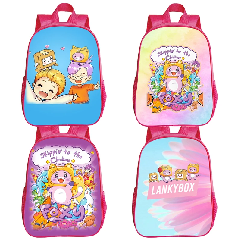 

Pink Lankybox 3D Backpack Robot Kids Children Toddler Small Bookbags Kindergarten Boys Girls Anime Cartoon School Supplies