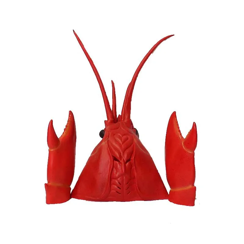 Cosplay Prawn Lobster Headdress Animal Mask Stage Performance Crab Claw Big Pincers Creative Latex Gloves Role Play Props