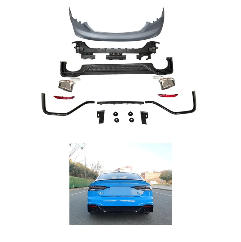 

Auto Body Systems Car Bumper For 2020-2022 Audi A5 Upgrade Audi RS5 Type Rear Bumper Body Kit