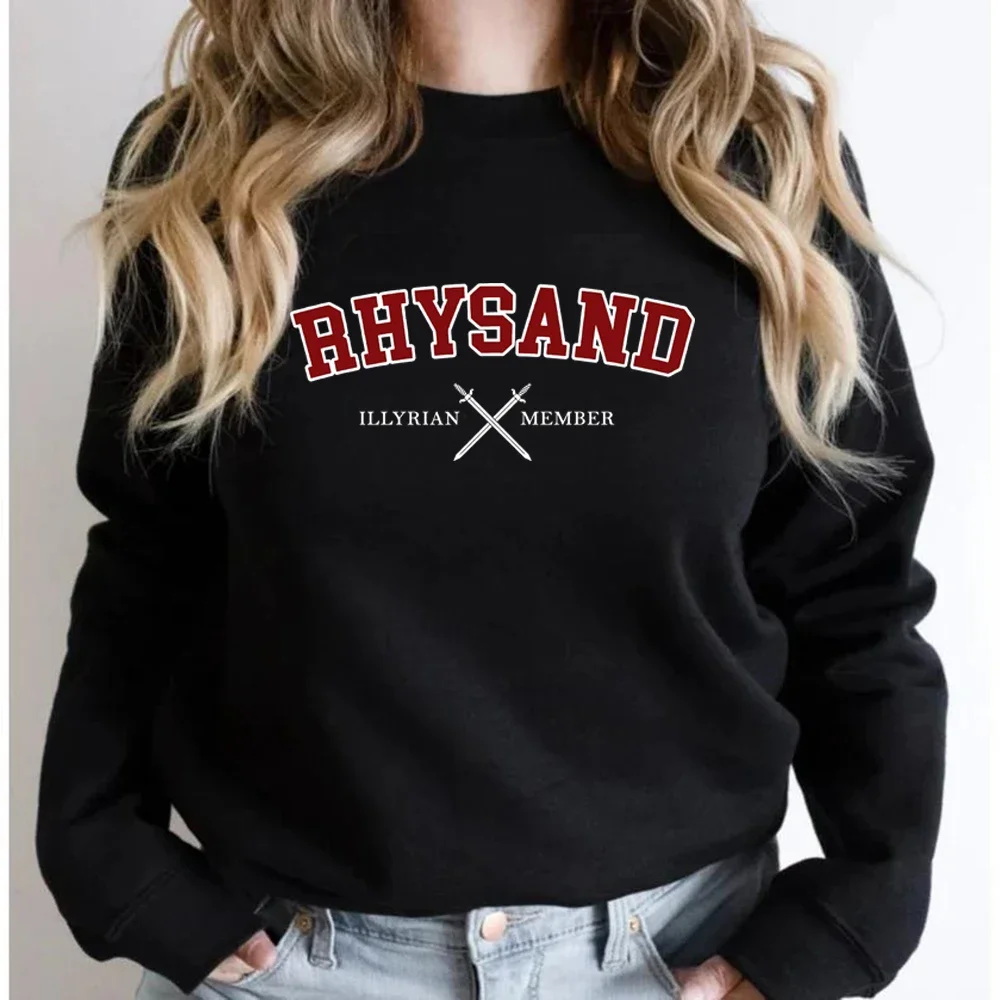 Rhysand ACOTAR Sweatshirt Feyre and Rhysand Hoodies Velaris Sweatshirt SJM Illyrian Member Pullover Bookish Hoodie Women Clothes