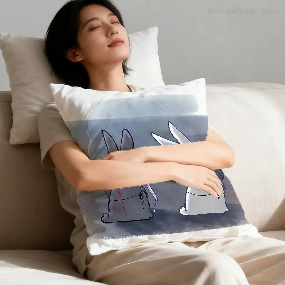 Immagine 3: Mo Dao Zu Shi Federa per cuscino Stampa Fibra di poliestere 40X40 cm Decorazione per fodera per cuscino per divano di casa